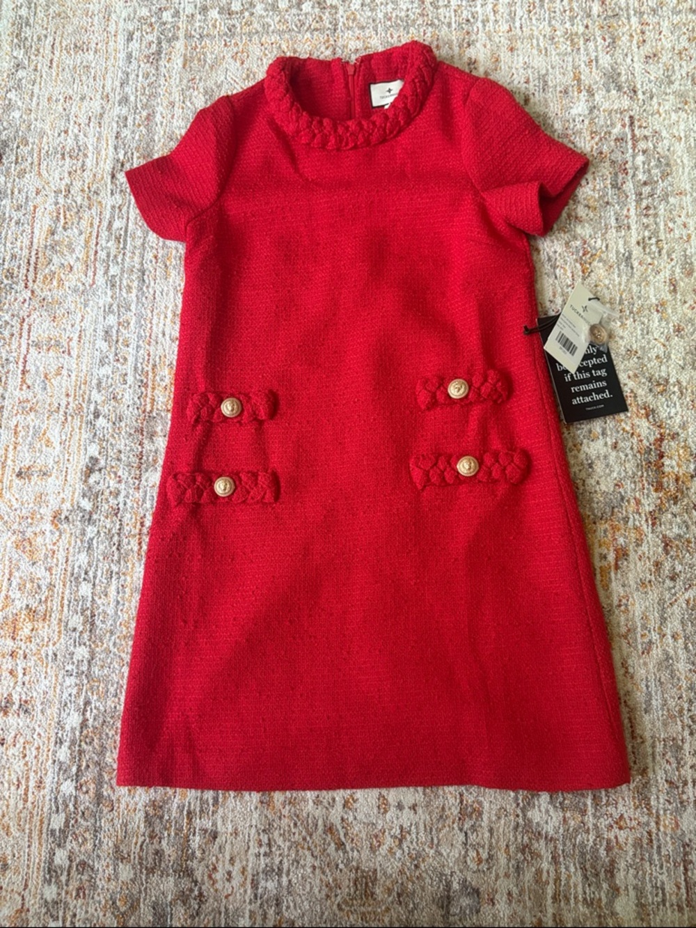 NWT Tuckernuck Red Tweed Jackie Dress